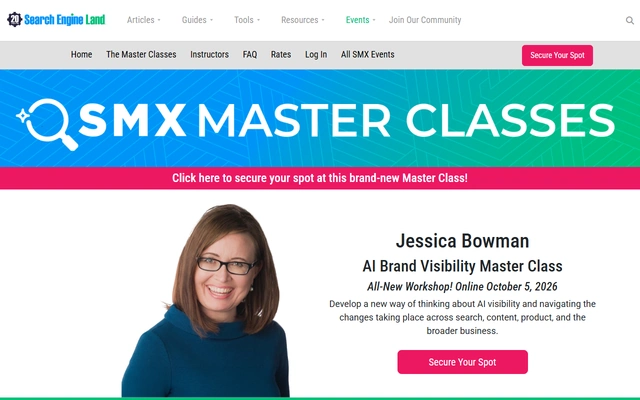 AI Brand Visibility Master Class landing page on searchengineland.com, captured 19 Sep 2026